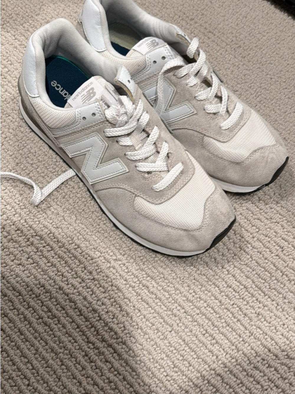 New Balance Men's Classic Runner in Light Gray and White